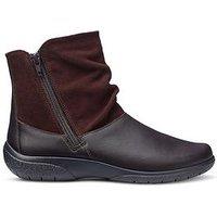 Hotter Whisper Wide Fit Slouch Ankle Boot - Brown