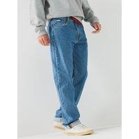 Guess Jeans Mens G16 Straight Fit Branded Jeans - Blue