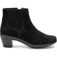 Hotter Aldine Wide Block Heel Ankle Boot - Black