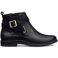 Hotter Bexley Buckle Ankle Boot - Black