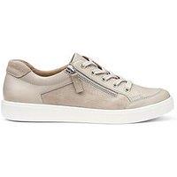 Hotter Chase Ii Wide Zip Detail Trainer - Beige Print