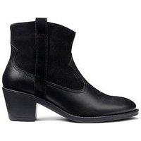 Hotter Colorado Ankle Cow Boy Boot - Black