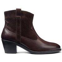 Hotter Colorado Ankle Cow Boy Boot - Chocolate