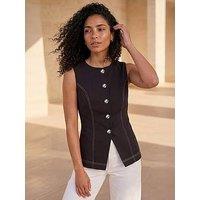 Roman Contrast Stitch Waistcoat
