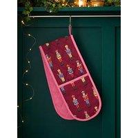 Catherine Lansfield 100% Cotton Christmas Nutcracker Double Oven Glove