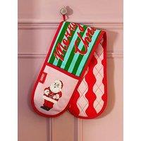 Eleanor Bowmer 100% Cotton Santa Double Oven Glove