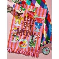 Eleanor Bowmer 100% Cotton Lets Get Merry Tea Towels 2 Pack