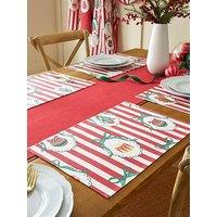 Catherine Lansfield 100% Cotton Christmas Vintage Stripe Placemat 4 Pack