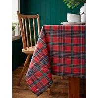 Catherine Lansfield 100% Cotton Christmas Tartan Check Table Cloth Size