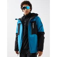 Quiksilver Mens Dawson 10K Hooded Full Zip Ski Jacket - Blue