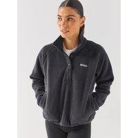 Columbia Womens Jasper Ridge Snap Neck Drawcord Hem Fleece - Black