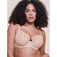 Curvy Kate Spellbound Printed Balcony Bra - Cream Polka Dot Print