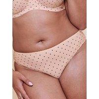 Curvy Kate Spellbound Brazilian Brief - Cream Polka Dot Print