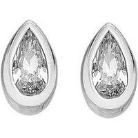 Silver Whisper Swfy Cz Teardrop Earrings