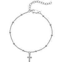 Silver Whisper Swfy Cross Bracelet