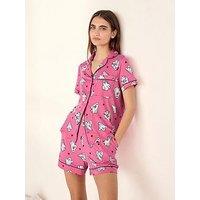 Chelsea Peers Halloween Ghost Print Short Pyjama Set - Pink