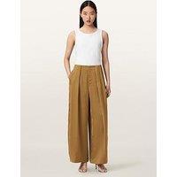 Allsaints Lola Cocoon Legged Pleated Trousers - Brown