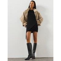 Allsaints Women'S Riley Asymmetric Mini Dress - Black