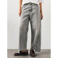 Allsaints Fox Loose Fit Denim Jeans - Grey