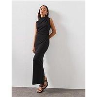 Allsaints Katarina Cowl Maxi Dress - Black