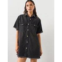 Allsaints Denim Mini Dress - Brown