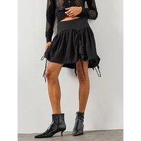 Allsaints Aria Check Skirt - Black