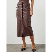 Allsaints Rock Midi Skirt - Brown