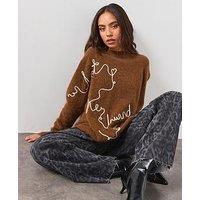 Allsaints Unwind Relaxed Alpaca Blend Sweater - Brown