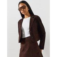 Allsaints Apton Suede Blazer - Brown