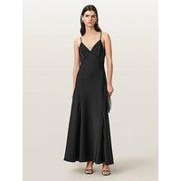 Allsaints Irina Maxi Slip Dress - Black