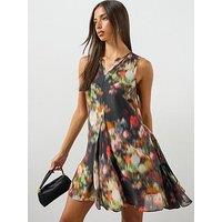 Allsaints Sybil Floral Mini Dress - Black