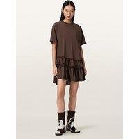 Allsaints Feyre Relaxed Fit Mini Dress - Brown