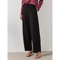 Mango Wide Leg Trousers - Black