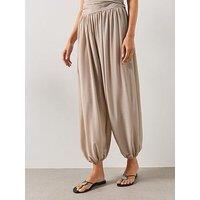 Mango Mid-Rise Harem Co-Ord Pants - Grey