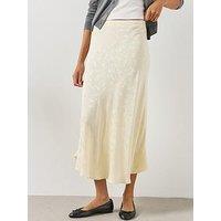 Mango A Line Devore Co Ord Skirt - Cream