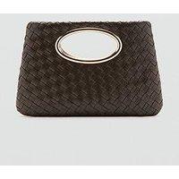 Mango Braided Handbag - Brown