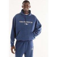 New Balance Mens Trackside Fleece Hoodie - Navy