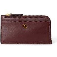Lauren By Ralph Lauren Small Leather Zip Card Case - Red