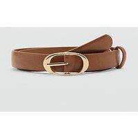 Mango Oval Buckle Belt - Brown