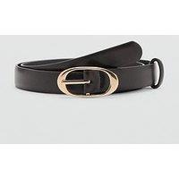 Mango Oval Buckle Belt - Black