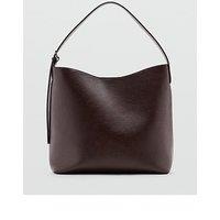 Mango Bucket Bag With Buckle - Brown