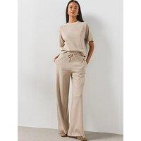 Mango Seam Detail T-Shirt Co-Ord - Cream