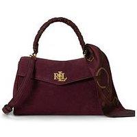 Lauren By Ralph Lauren Womens Farrah Suede Adjustable Strap Soft Satchel