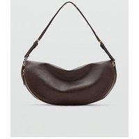Mango Oval Shoulder Bag - Brown