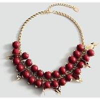 Mango Beaded Chain Necklace - Gold