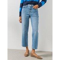 Mango Mid Rise Straight Jeans - Blue
