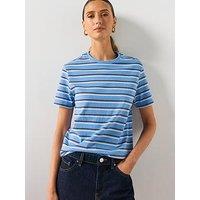 Mango Striped Cotton T-Shirt - Blue