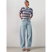 Mango Mid Rise Balloon Jeans - Blue