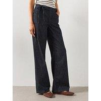 Mango Low-Rise Tie Co-Ord Jeans - Blue