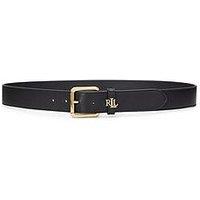 Lauren By Ralph Lauren Medium Keeper Logo Belt - Black